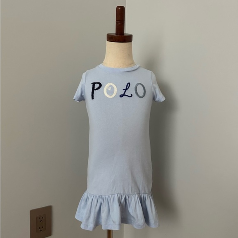 POLO RALPH LAUREN GIRLS COTTON JERSEY  T-SHIRT DRESS